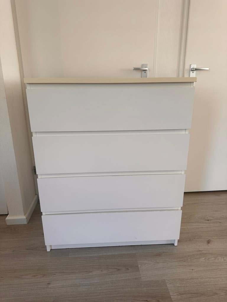 Ikea malm ladekast 4 lade, Huis en Inrichting, Kasten | Ladekasten, Zo goed als nieuw, 3 of 4 laden, Minder dan 100 cm, 25 tot 50 cm