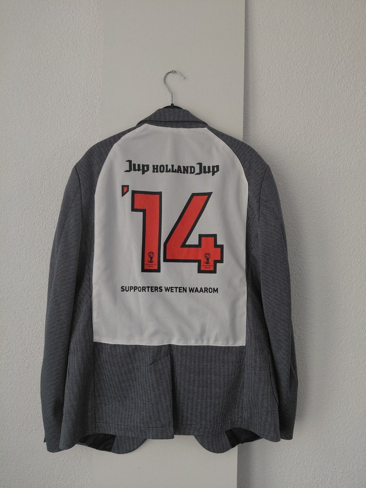 WK blazer upcycled nummer 14 m/l, Kleding | Dames, Maat 38/40 (M), Cinque, Blauw, Ophalen of Verzenden