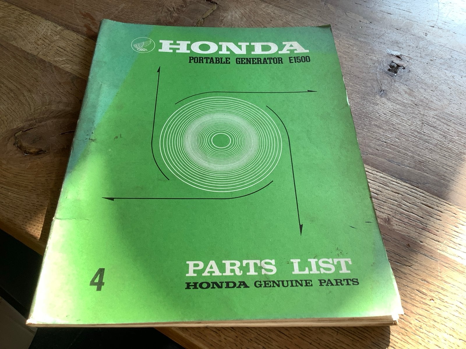 Honda Portable Generator E1500 Onderdelenlijst (17 okt 1973), Verzenden, Honda