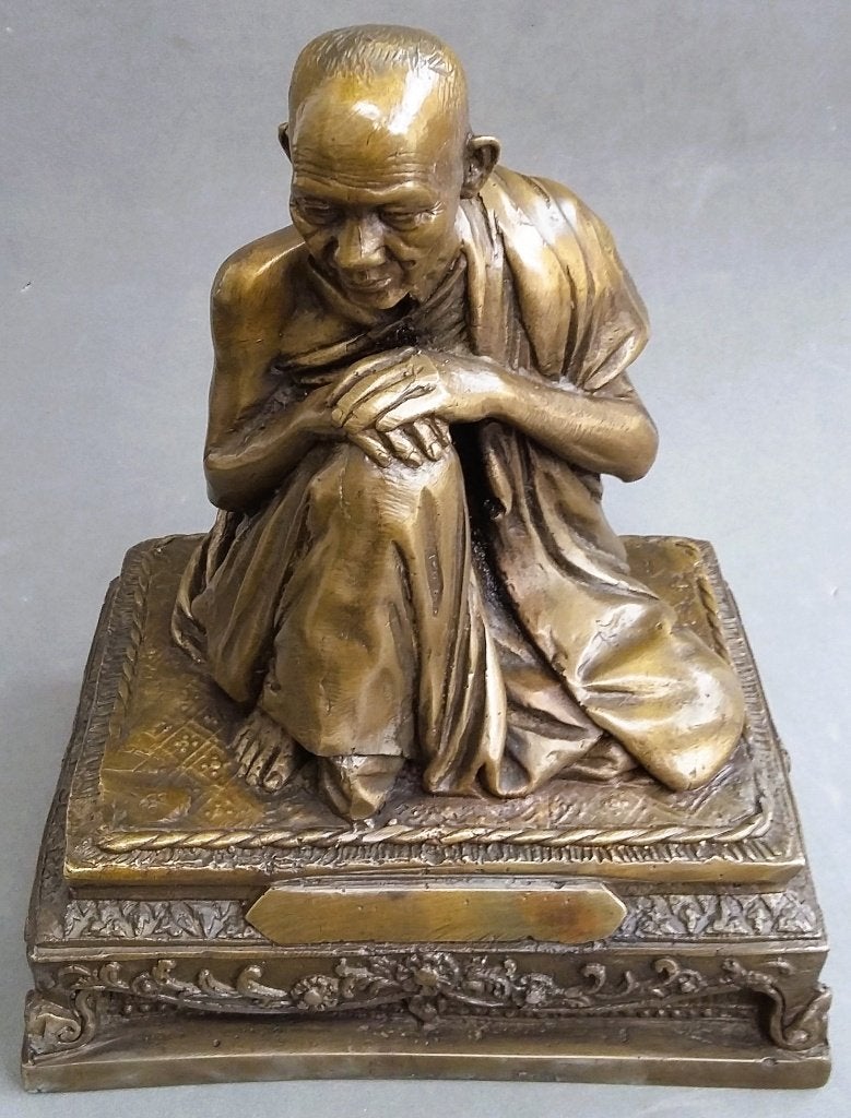 Brons Bronzen Beeld Boeddistische Monnik Bhikkhu Boeddha, Ophalen of Verzenden