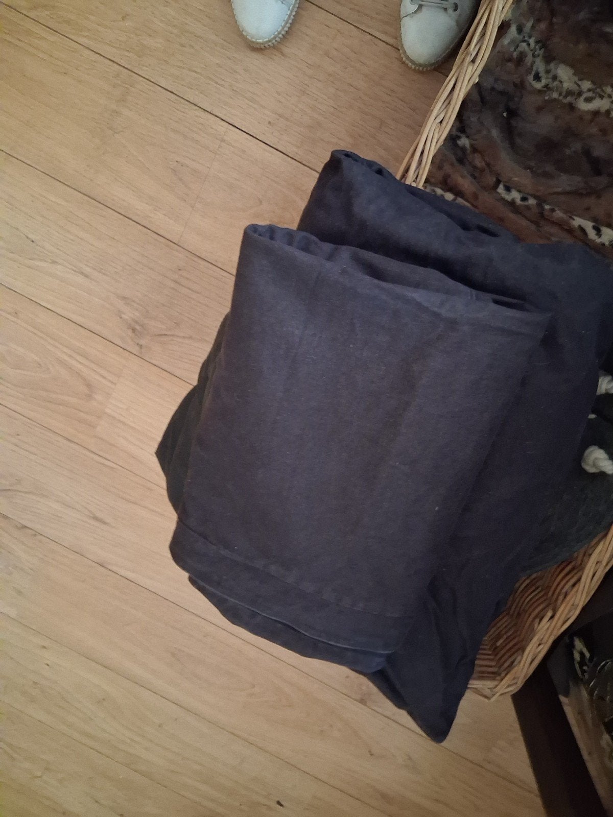 IKEA Ektorp 2-zits complete  bankhoes- zwart, Gebruikt, Tweepersoons, 75 tot 100 cm, Ophalen of Verzenden