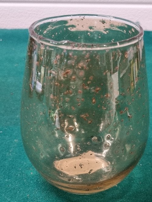 waxine glas bruin goud, Ophalen of Verzenden, 'T Olde Gre-j, Info@toldegrej.nl, Endepoelstraat 20f Didam