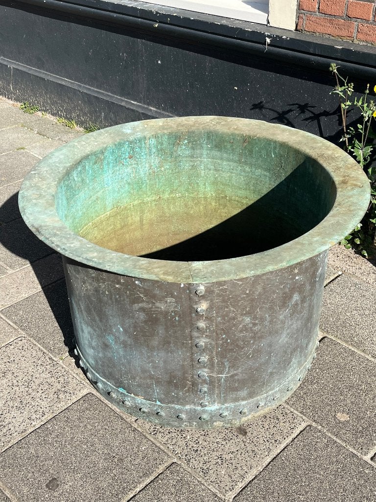 Antieke koperen waskuip – eind 19e eeuw – ca. 26 kg, Ophalen, Koper