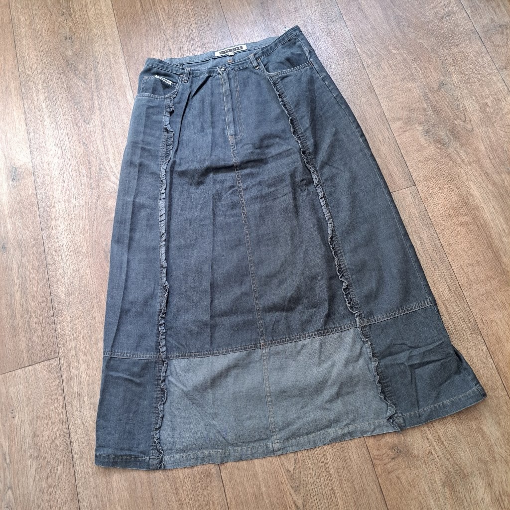 soepele lange spijkerrok mt. 36, Kleding | Dames, City Life, Blauw, Ophalen of Verzenden, Zo goed als nieuw