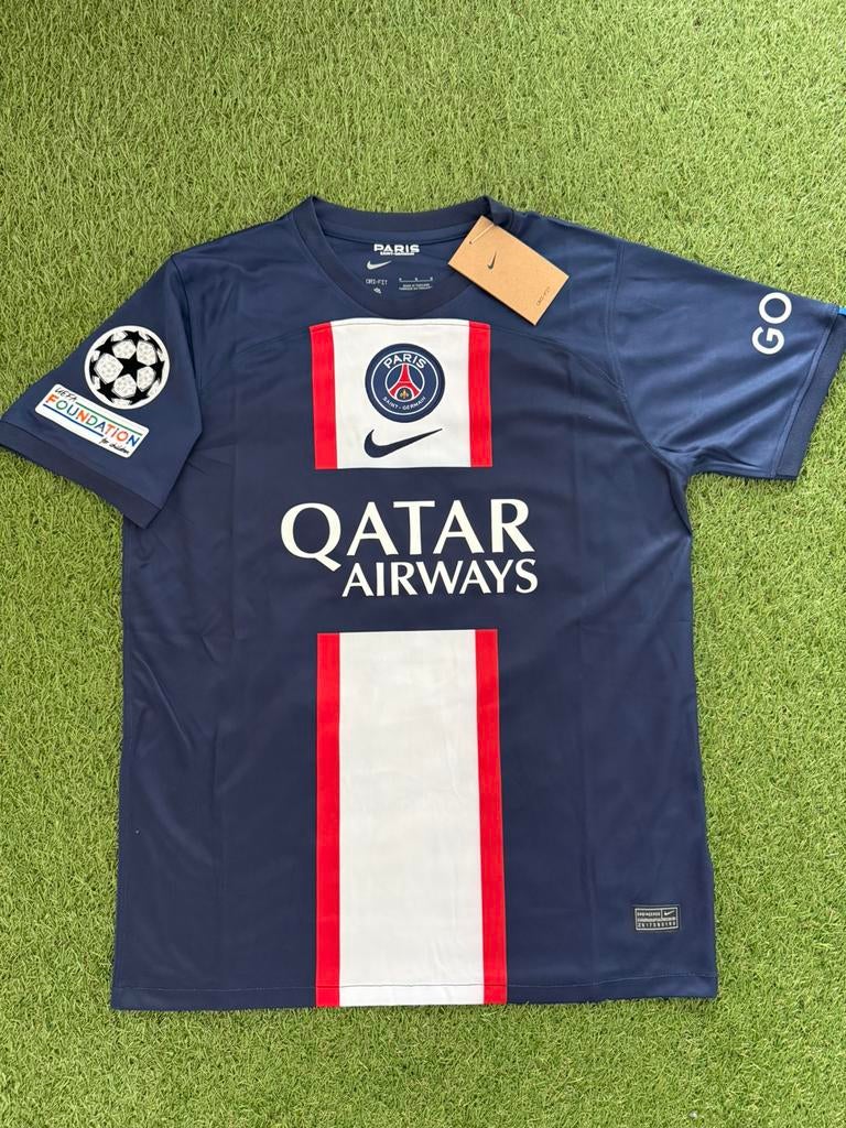 PSG thuis shirt | Messi #30 | 2022-2023 | UCL + Badge, Maat S, Ophalen of Verzenden, Zo goed als nieuw, Shirt