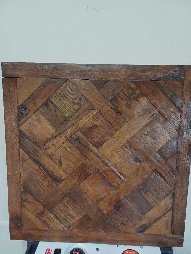 massief tafelblad 102 x102, Ophalen, Eikenhout, Eiken, Vier personen