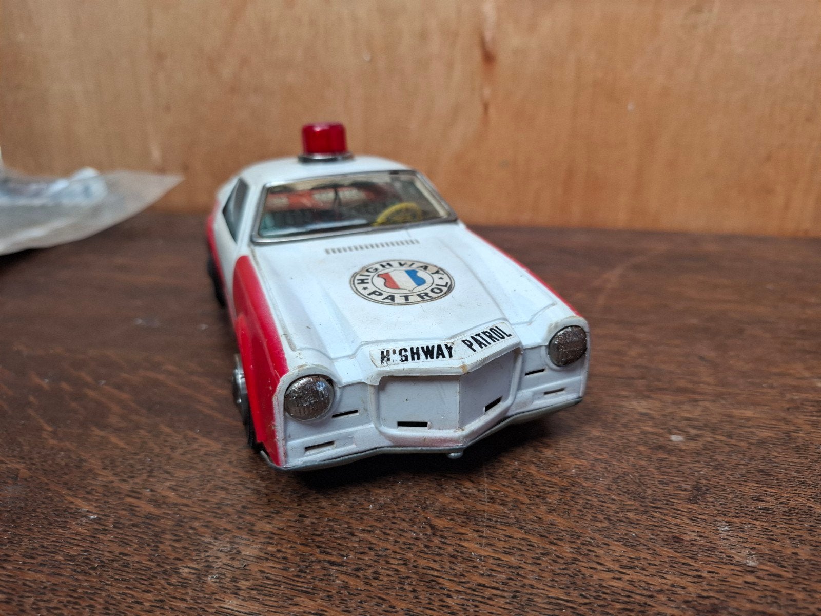 Vintage Highway Patrol speelgoedauto (blik), Ophalen of Verzenden