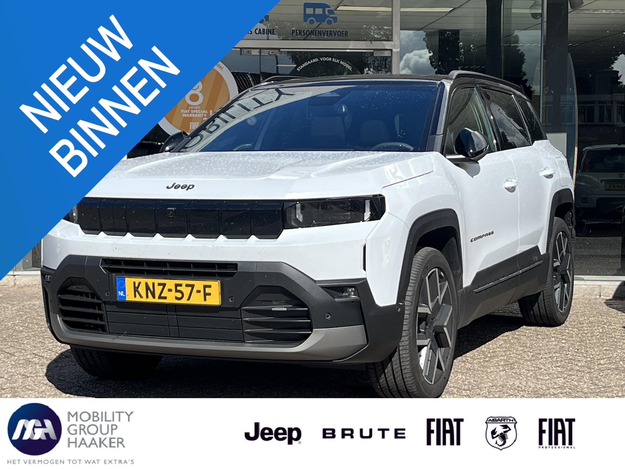Jeep Compass 1.6 e-Hybrid Plug-In Summit | Schuif-kanteldak, Auto's, 4 cilinders, 1865 kg, Wit, Bedrijf