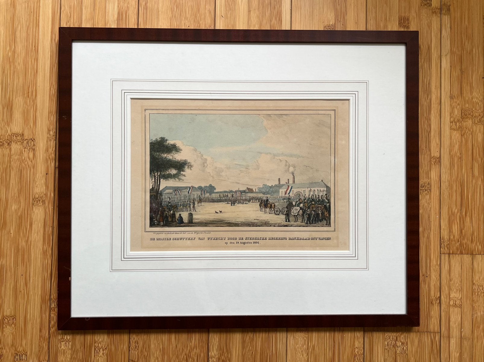 Antieke ets / kopergravure de schuttery van Utrecht, Ophalen of Verzenden