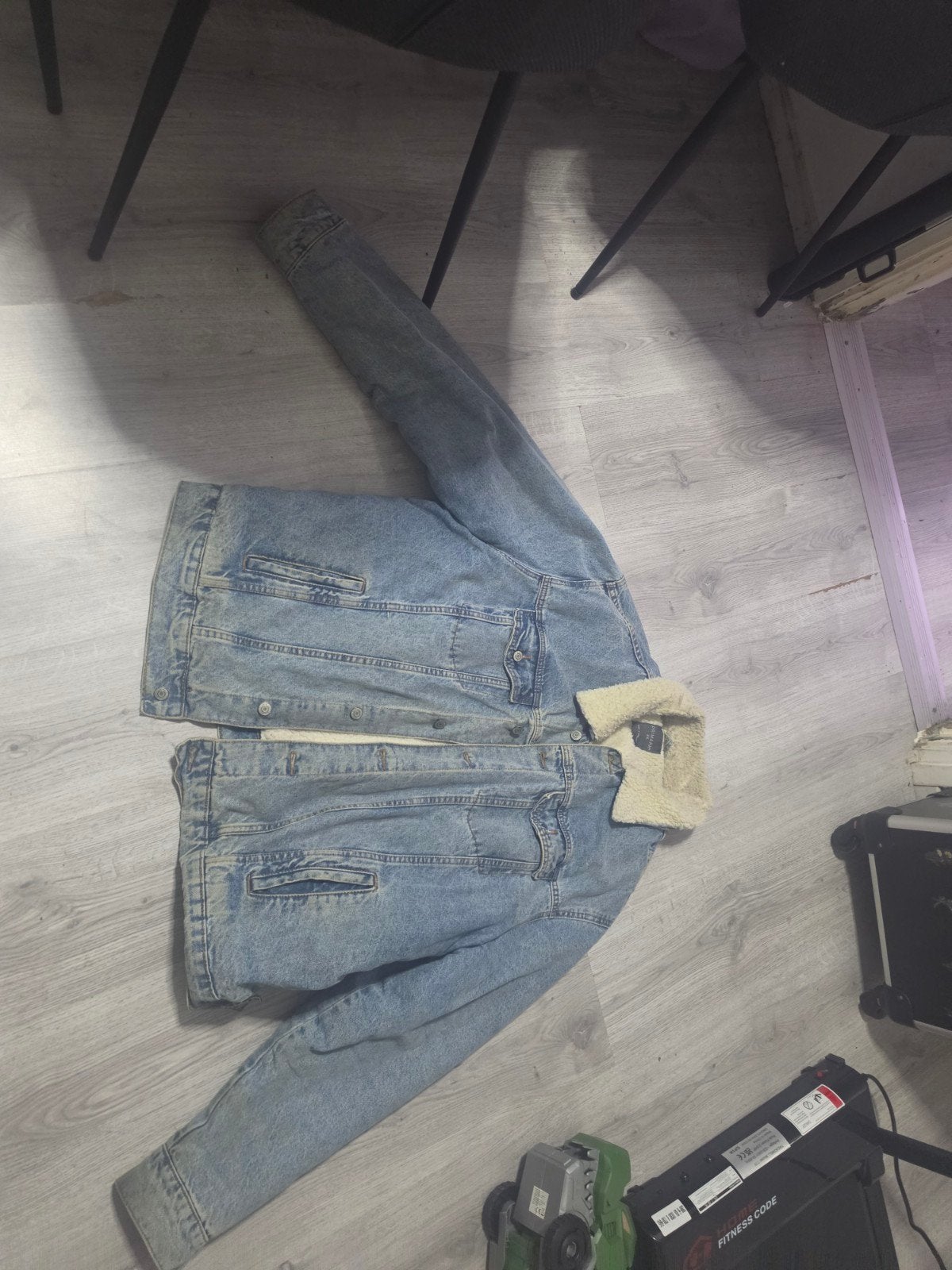 Primark spijkerjack met teddy voering - Maat 2XL, Kleding | Heren, Ophalen, Blauw, Overige maten, Gedragen
