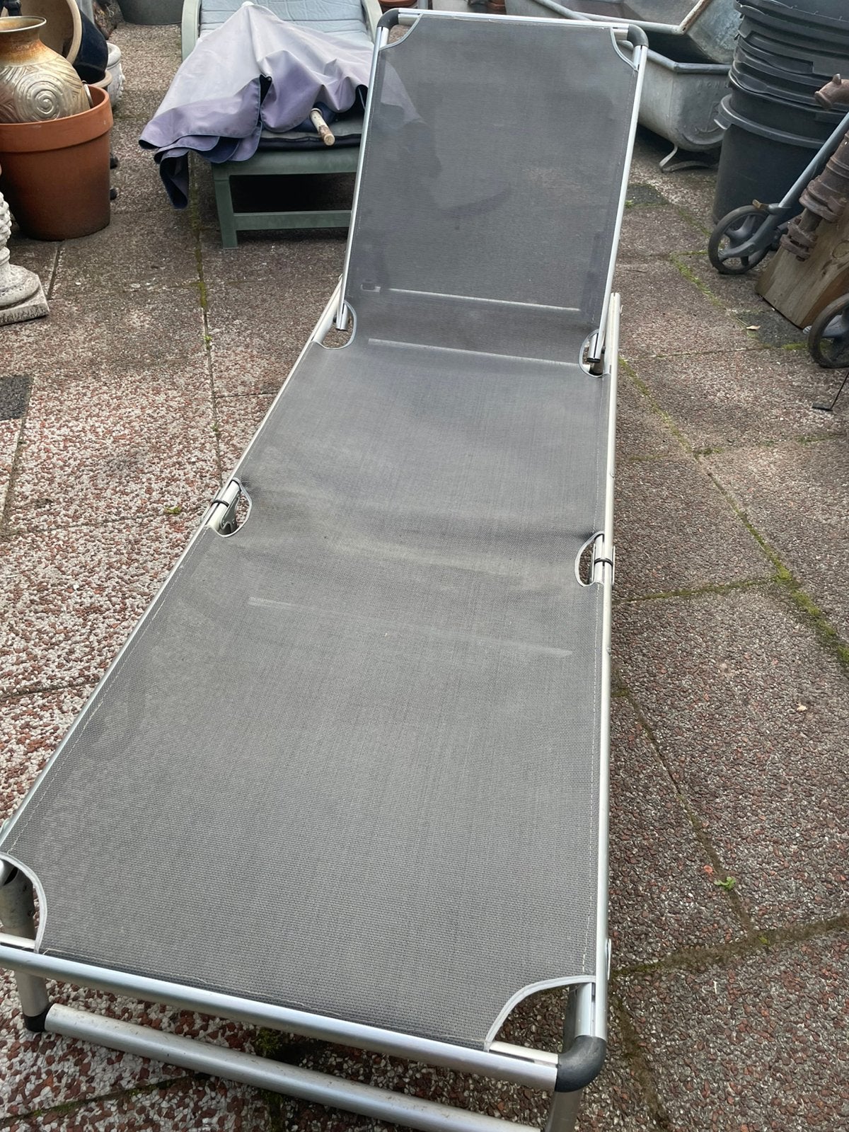 lichtgewicht ligbed, Tuin en Terras, Ligbedden, Ophalen, Zo goed als nieuw, Aluminium