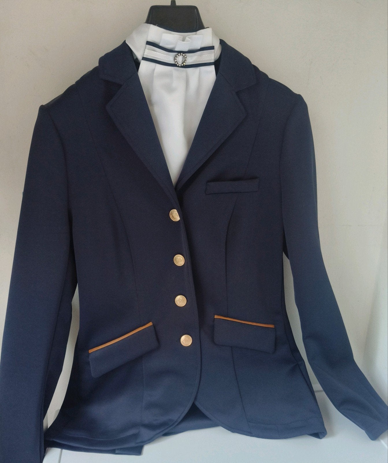 Wedstrijdjasje donkerblauw maat 38, Ophalen of Verzenden, Zo goed als nieuw, Dressuur, Bovenkleding