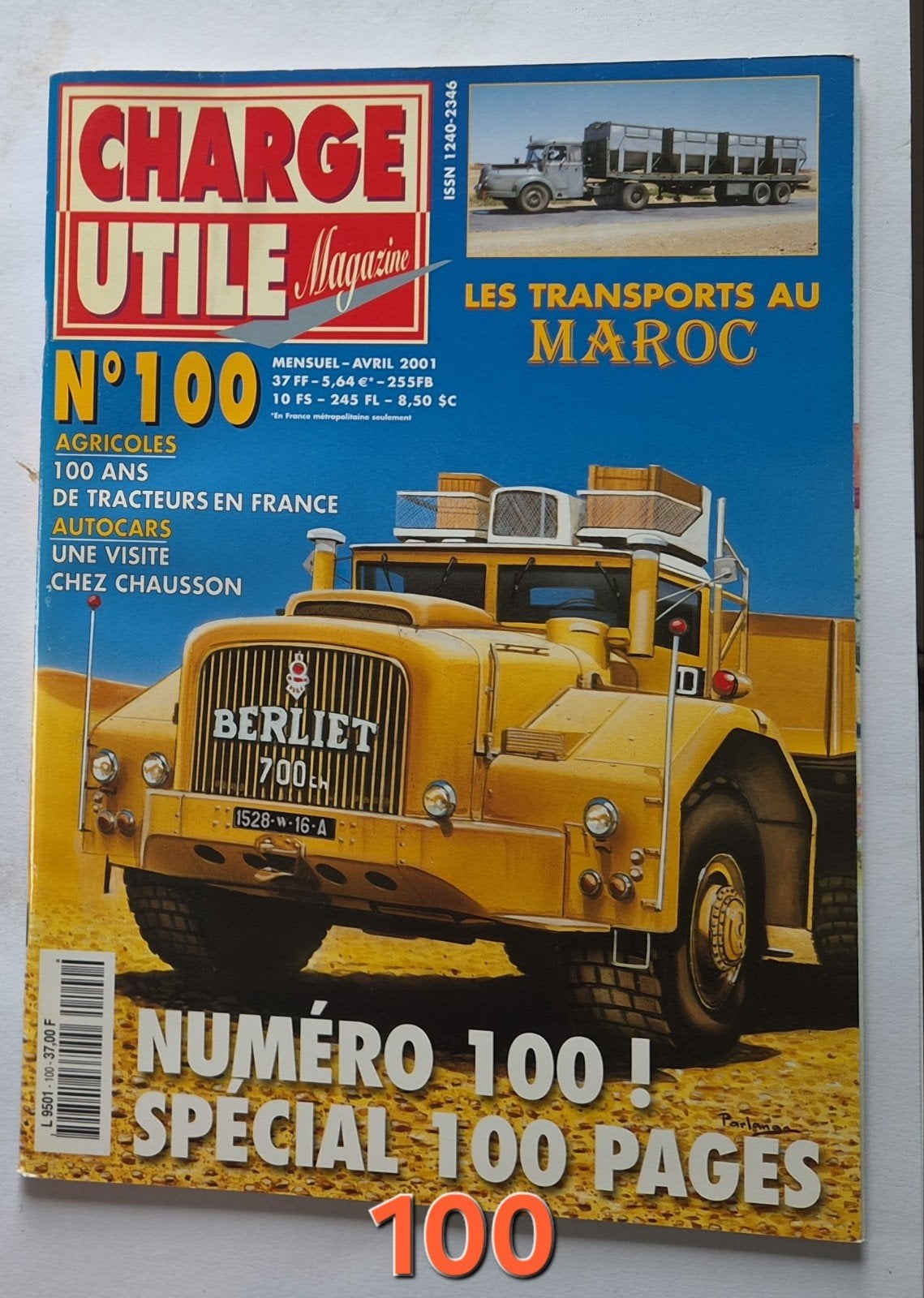 Charge Utile Magazine N100 - Transport in Marokko, Ophalen of Verzenden, Gelezen, Overige typen