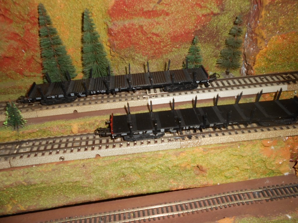 Märklin 4663 2x de lange zware metalen rongenwagons, Wisselstroom, Treinset, Ophalen of Verzenden, Zo goed als nieuw