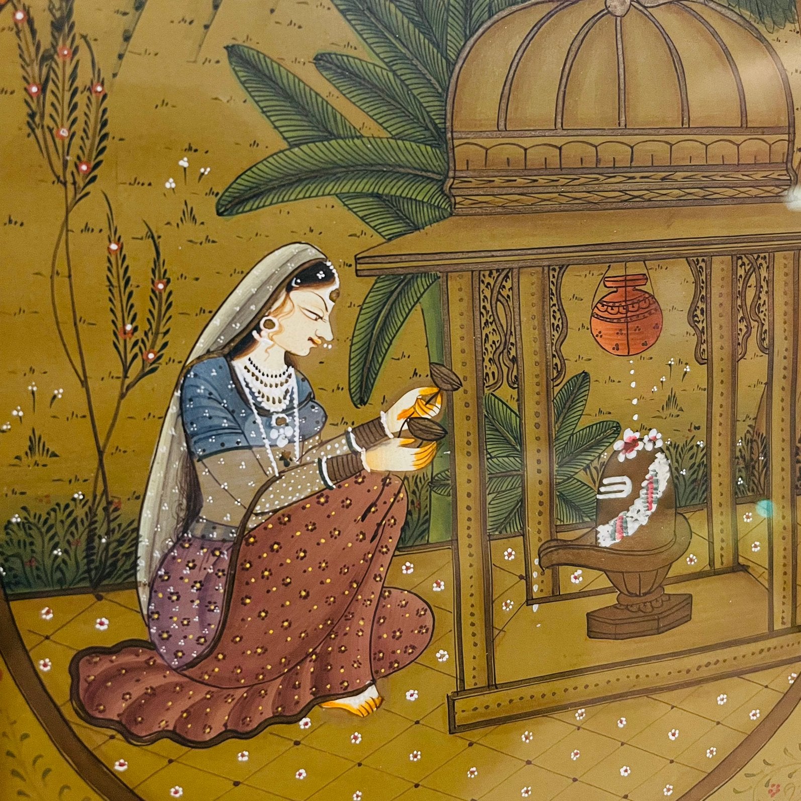 India miniatuur schilderij, Schilderij, Ophalen of Verzenden, Papier/karton, Meerkleurig