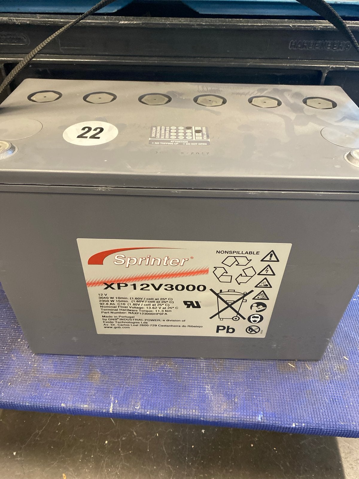 30 stuks Exide Sprinter XP12V3000 Accu - 12V, 92.8Ah, Auto-onderdelen, Accu's en Toebehoren, Ophalen, Gebruikt, Universele onderdelen