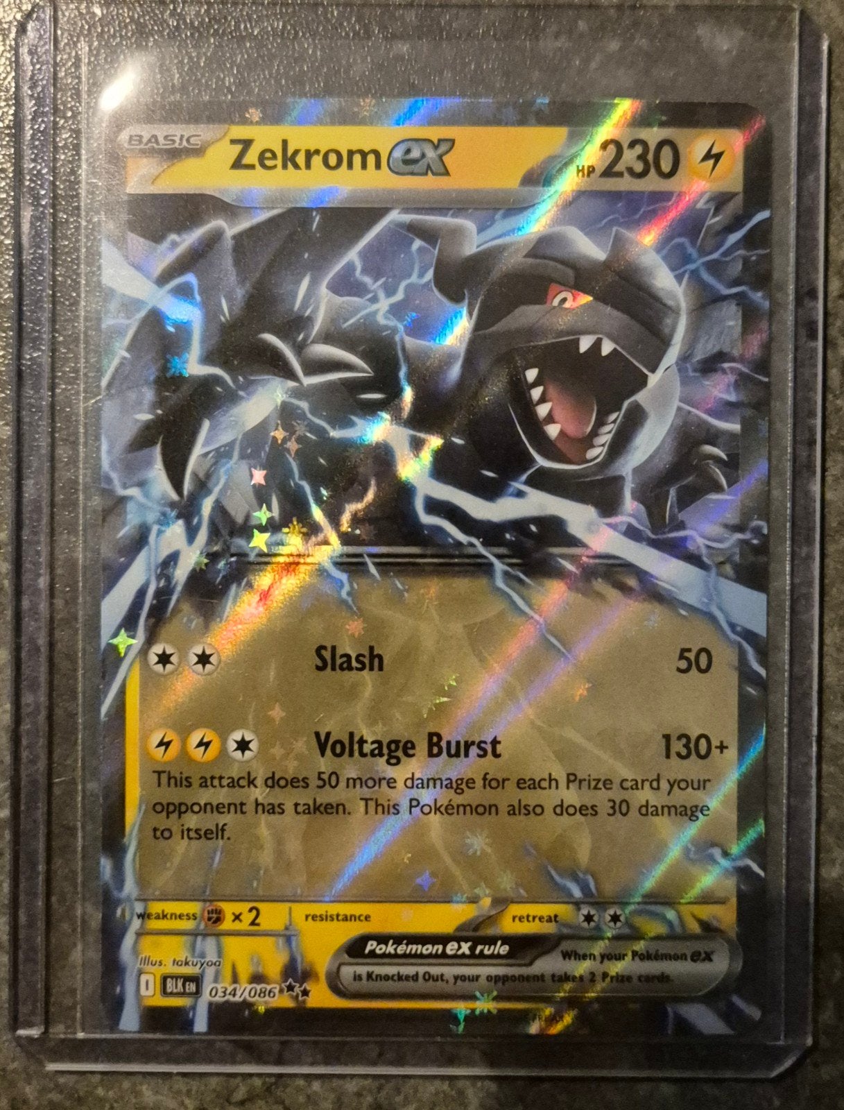 Zekrom EX Pokémon Kaart (Full Art, Foil), Ophalen of Verzenden, Nieuw, Losse kaart, Foil