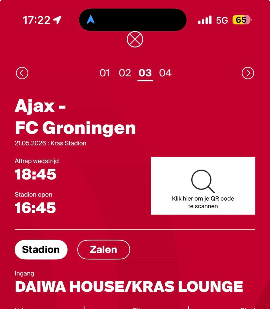 Business kaarten ajax groningen 2 stuks, Tickets en Kaartjes, Twee personen