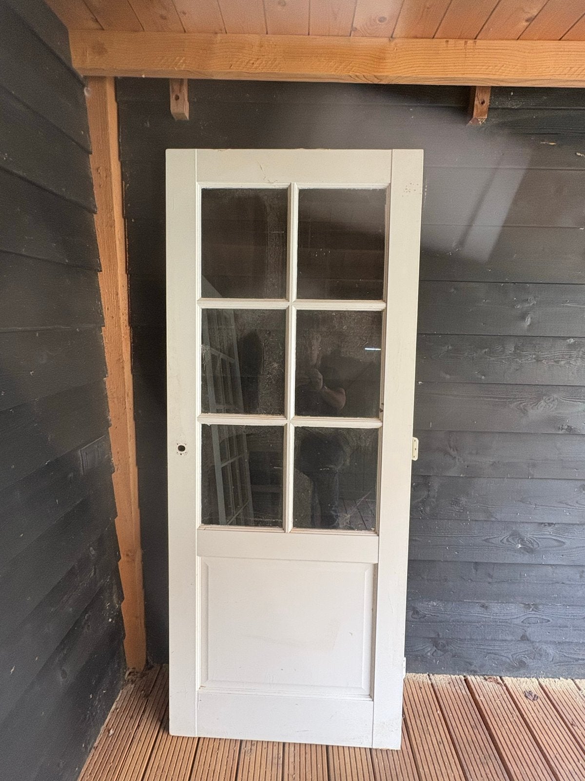 Binnendeur enkelglas 201x82 cm, Doe-het-zelf en Verbouw, Ophalen, Gebruikt, 80 tot 100 cm, Binnendeur
