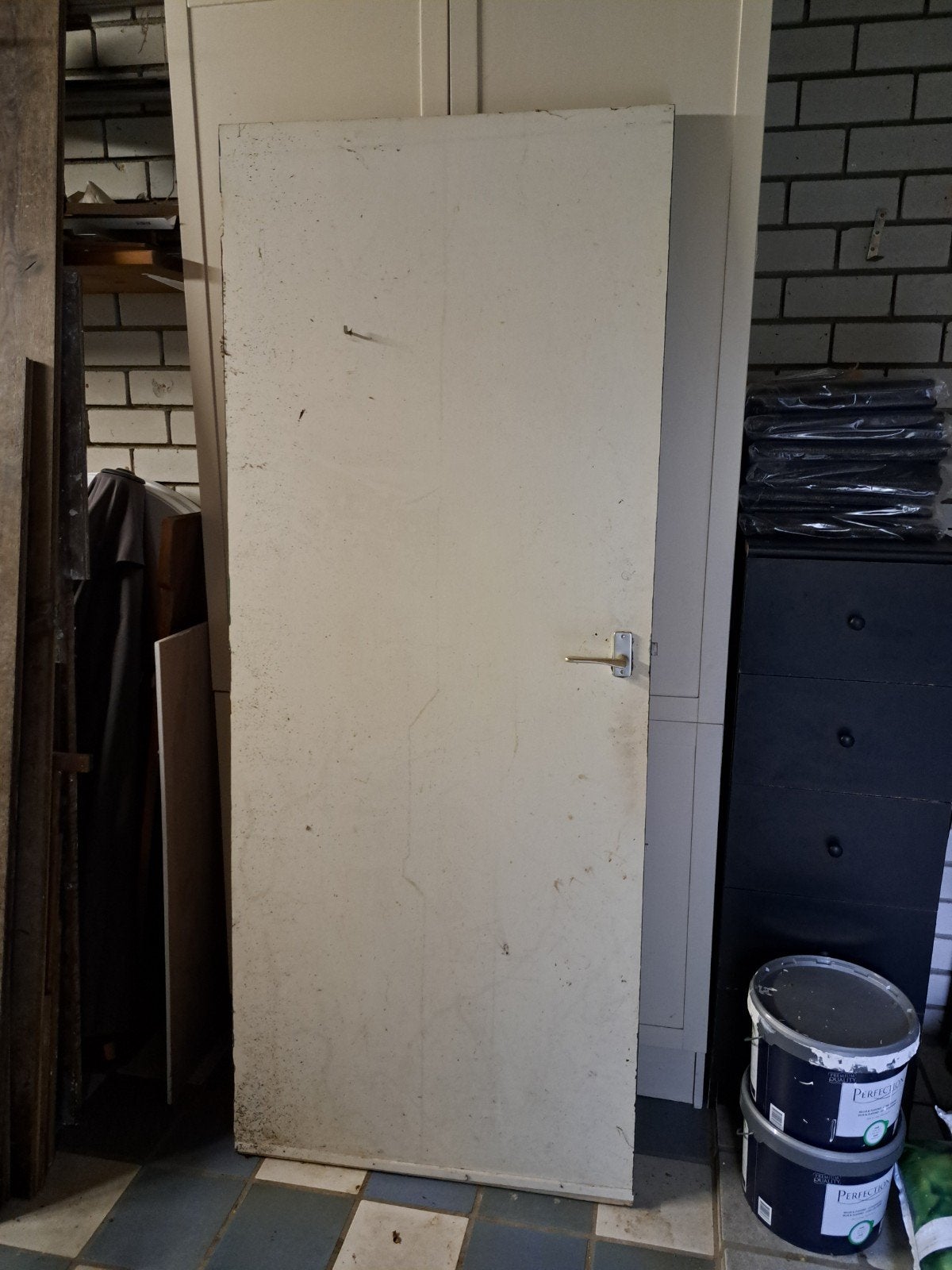 Houten deur, Doe-het-zelf en Verbouw, Ophalen, Gebruikt, 80 tot 100 cm, Binnendeur