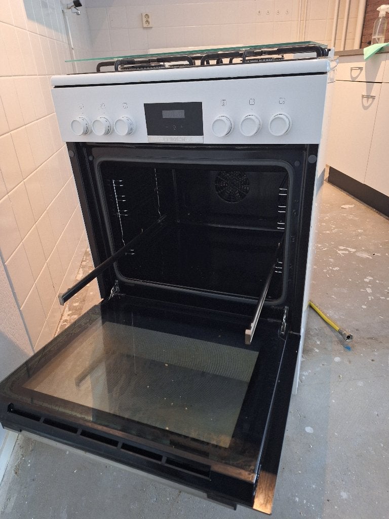 Gasfornuis/oven combi, Ophalen, Gebruikt, Warmhoudplaat, 4 kookzones