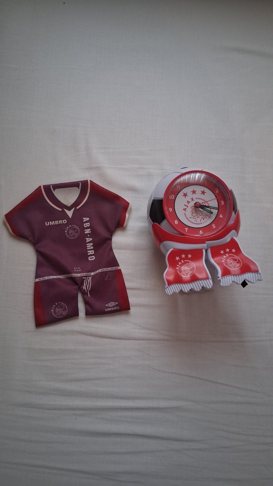Ajax minishirt en wekker - Voetbalfanartikelen, Ophalen of Verzenden