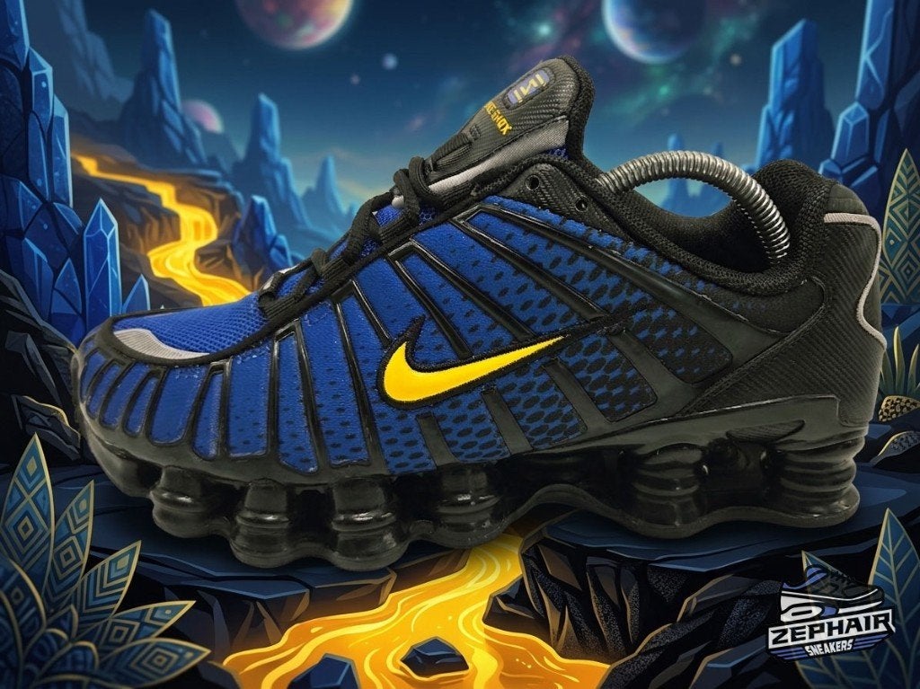 Nike Air Max Shox TL 'Lyon Blue/Maize' EU42 2024, Colosseum 1, 1213 NL Hilversum, Nederland, Blauw, Nike, Ophalen of Verzenden