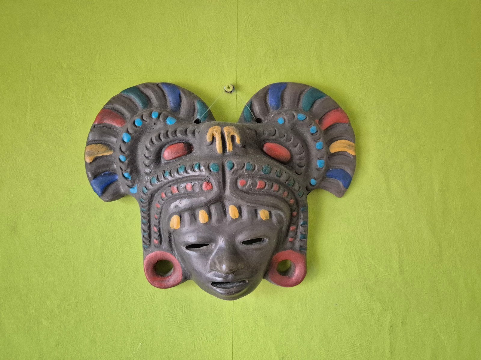 Decoratief Masker - Mexicaanse Stijl Wanddecoratie, Antiek en Kunst, Kunst | Niet-Westerse kunst, Steen/keramiek, Mexico, Masker