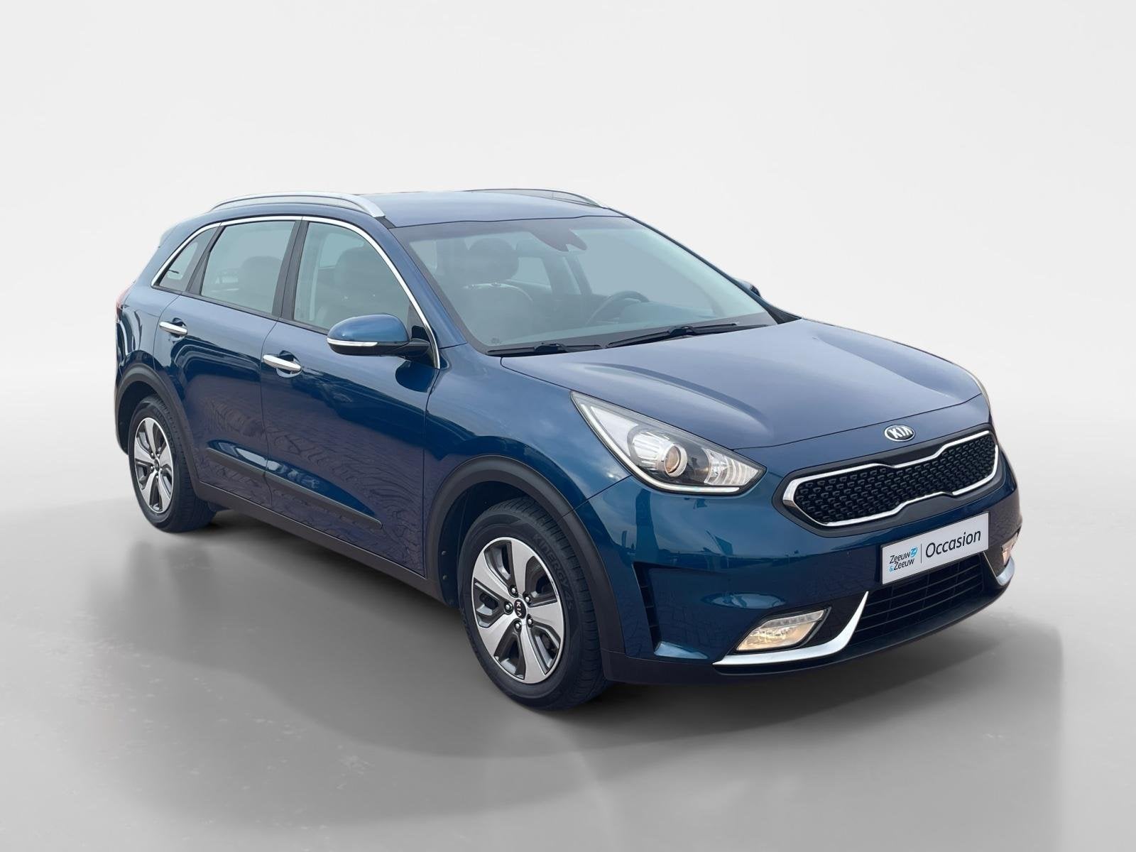 Kia Niro 1.6 GDi Hybrid First Edition *Automaat*Navi+Camera*, Auto's, Gebruikt, Euro 6, 2 kWh, Blauw
