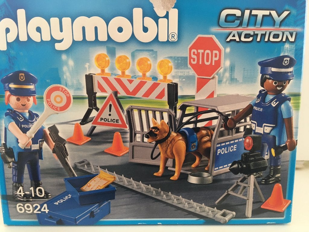 Playmobil City Action wegversperring, Gebruikt, Complete set, Overige typen, Ophalen of Verzenden