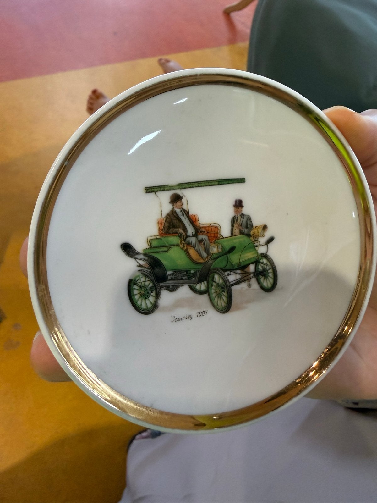 Bavaria porseleinen schoteltje met oldtimer decoratie, Antiek en Kunst, Ophalen of Verzenden