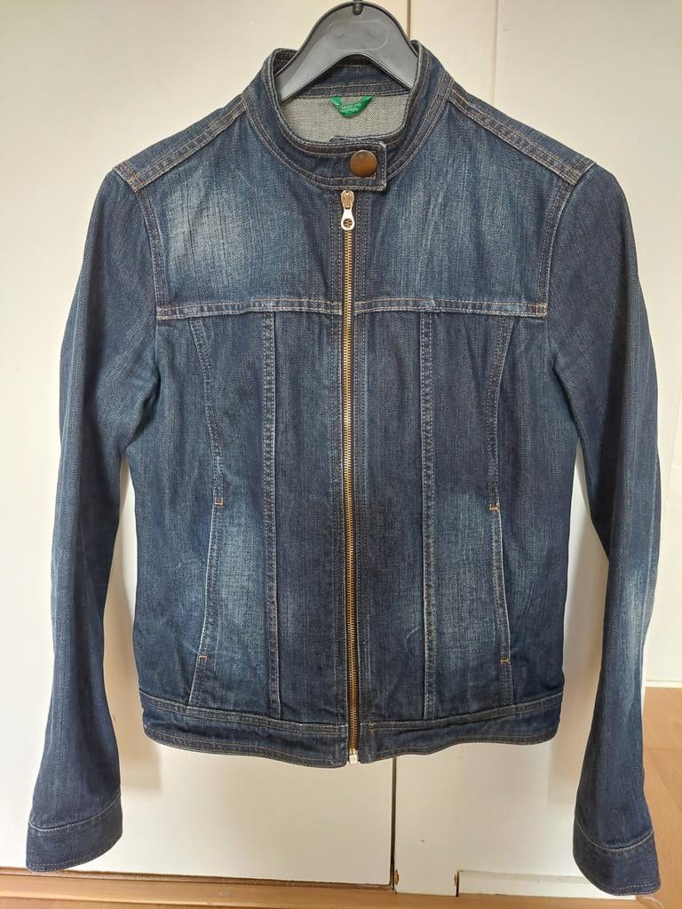 Spijkerjasje Benetton, maat S, Blauw, Benetton, Ophalen of Verzenden, Zo goed als nieuw