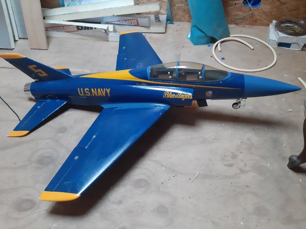 Model vliegtuig straaljager blauw, 1:72 tot 1:144, Gebruikt, Vliegtuig, Ophalen