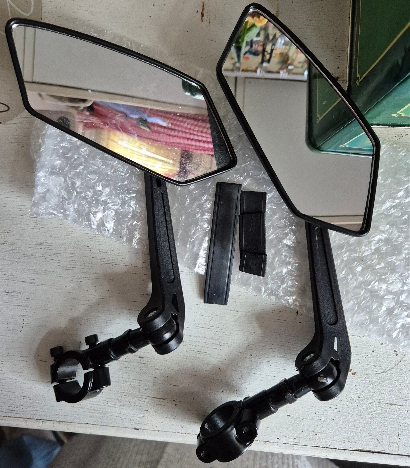 Fiets spiegel 2x links, Ophalen of Verzenden, Gebruikt