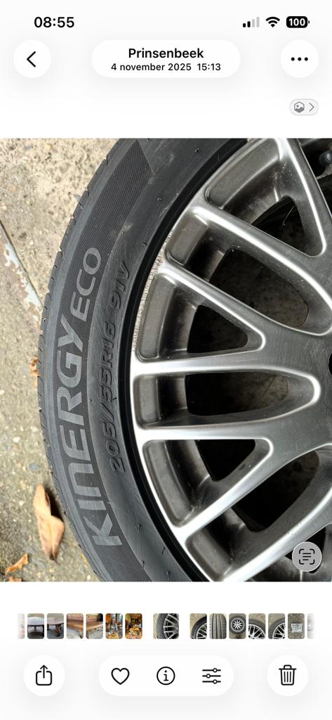 Mercedes SLK 4 aluminium velgen met banden, Auto-onderdelen, Ophalen, Overige, Gebruikt, 16 inch