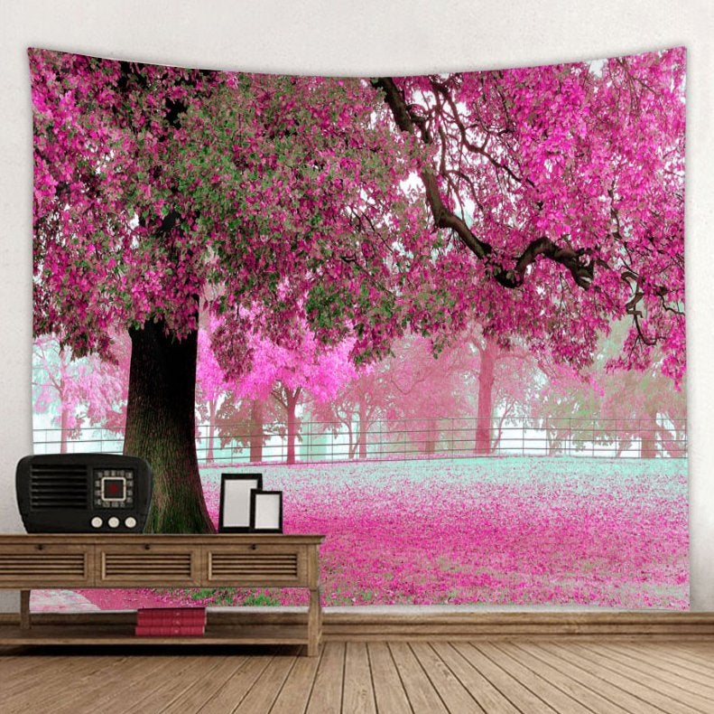 Bloesem Wandkleed 3D Wand Kleed Natuur Bomen Roze Muurkleed, Verzenden, Nieuw, Wandkleed