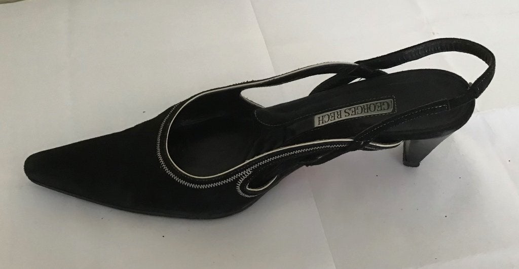 Damesschoenen merk Georges Rech maat 39 1/2, Ophalen of Verzenden, Zo goed als nieuw, Zwart, Sandalen of Muiltjes