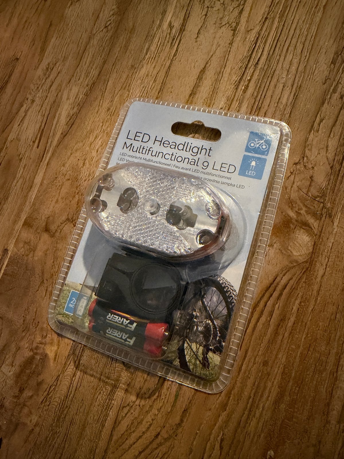 LED Koplamp Multifunctioneel 9 LED Fietsverlichting, Ophalen, Nieuw, Batterij, Voorlicht