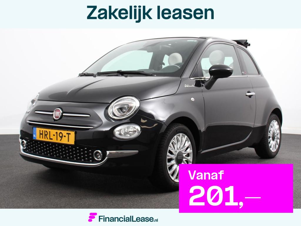 Fiat 500C 1.0 Hybrid Dolcevita Leder Navigatie Apple Carplay, Stof, Gebruikt, Euro 6, Cabriolet