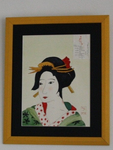 schilderijen Japanse Geisha, Antiek en Kunst, Ophalen