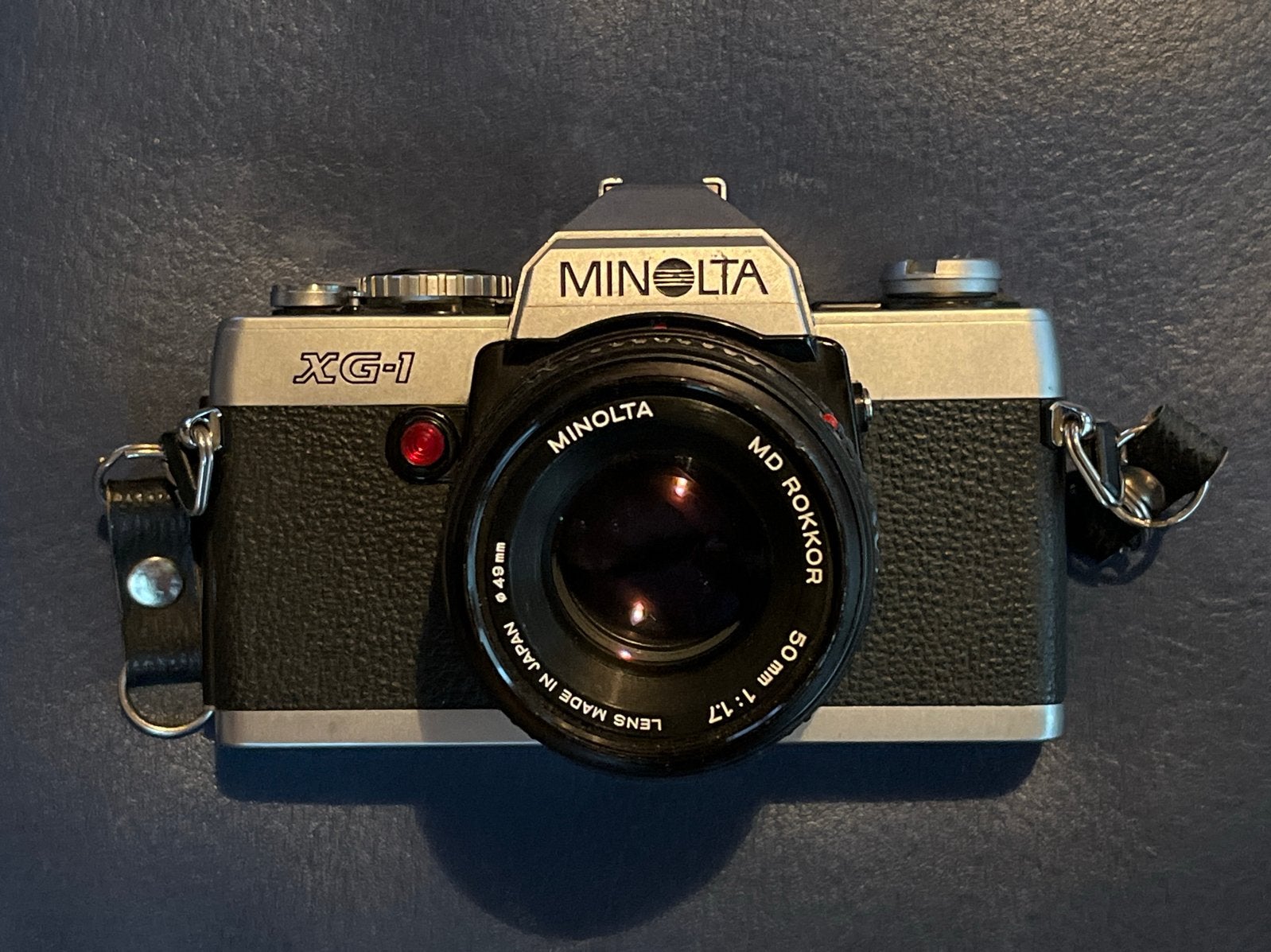 Minolta XG-1 Spiegelreflexcamera met MD Rokkor 50mm f/1.7 le, Ophalen of Verzenden, Gebruikt, Spiegelreflex, Minolta