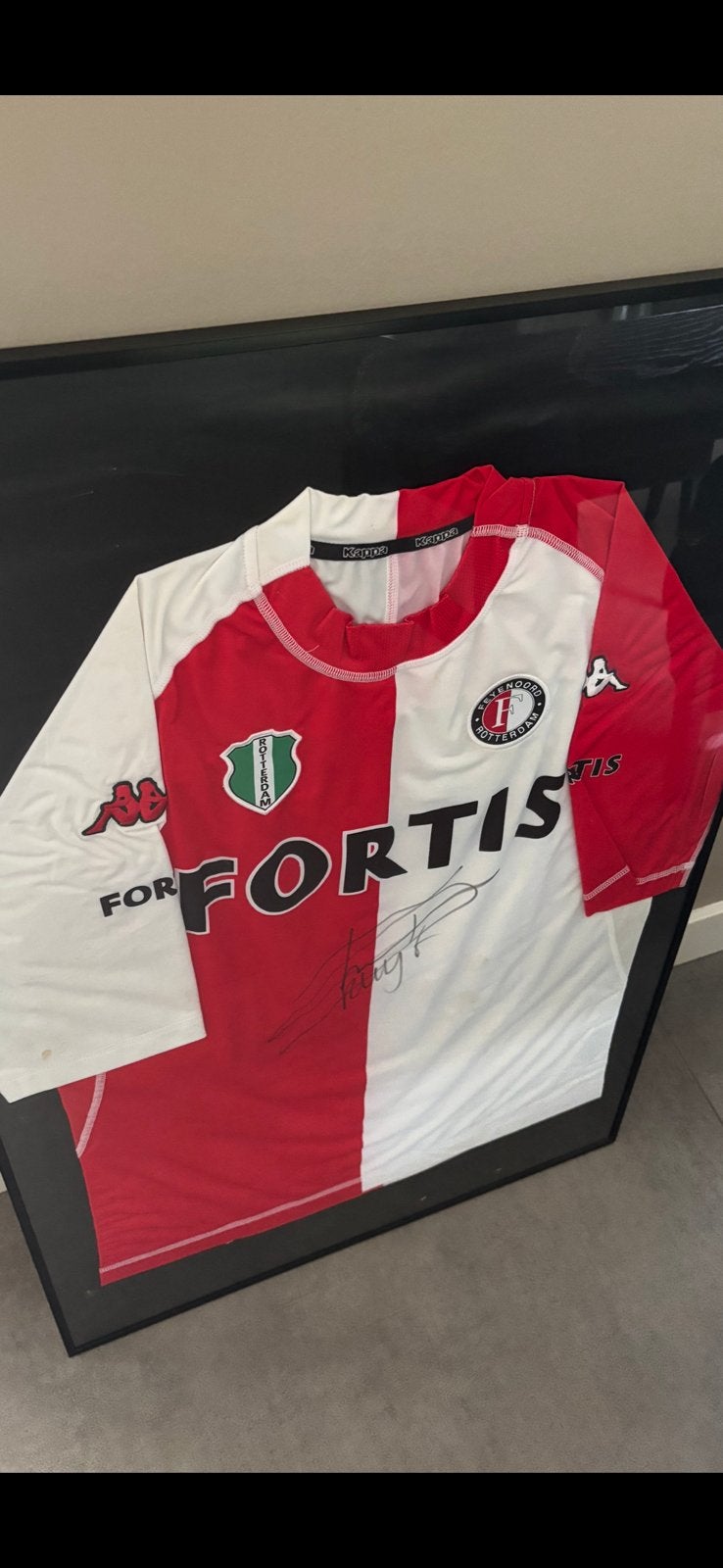Origineel Feyenoord-shirt 2004/05 gesigneerd door Dirk Kuyt., Ophalen, Voetbal
