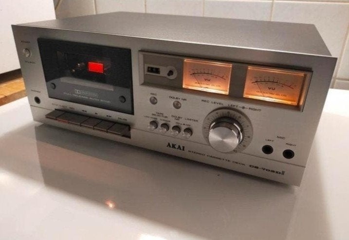 Akai CS-702D II Stereo Cassettedeck Mintstaat, Audio, Tv en Foto, Cassettedecks, Ophalen, Enkel, Akai, Tape counter