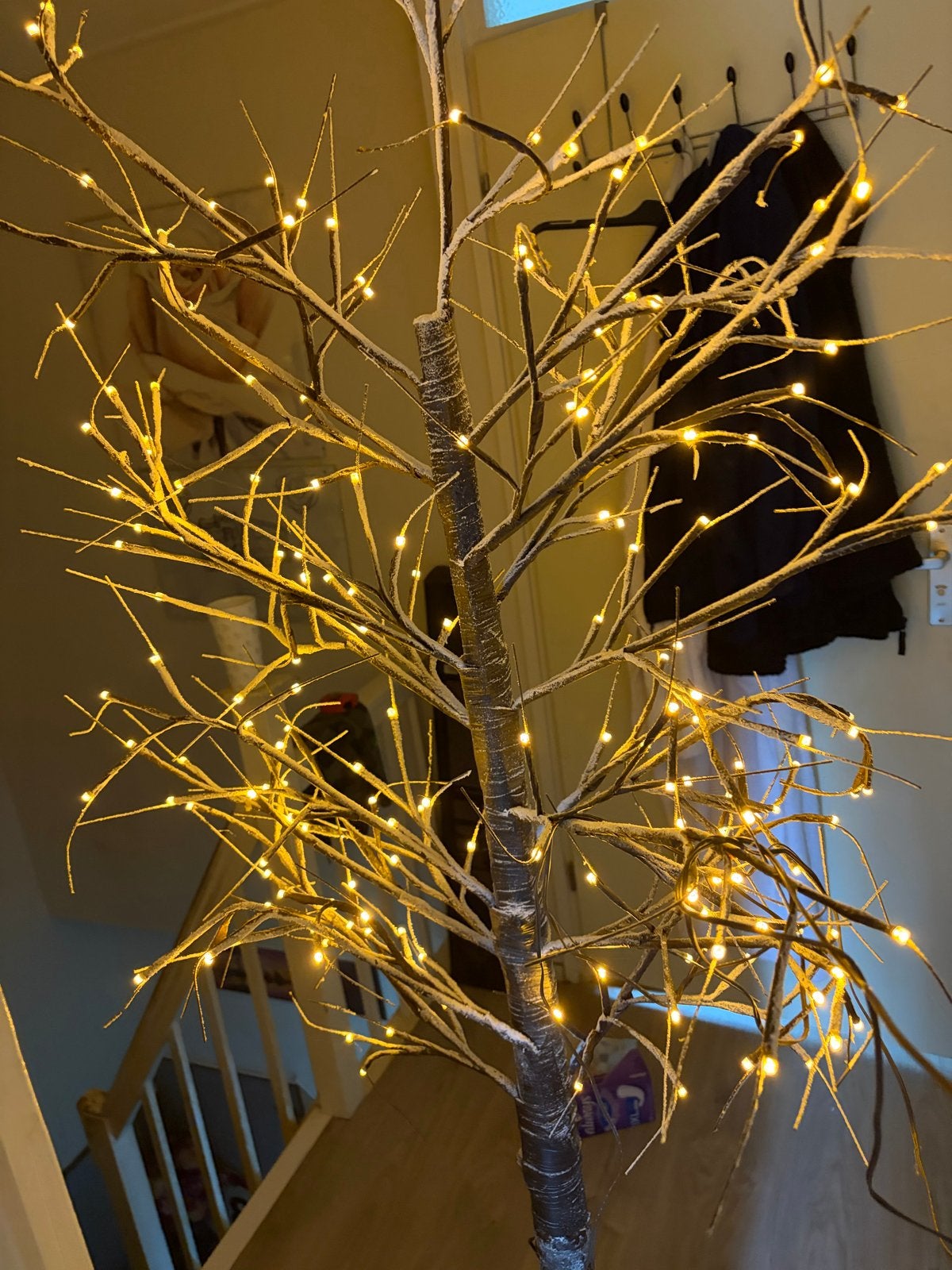 Decoratieve LED-boom met warm wit licht, Ophalen, Hout, Gebruikt, Modern
