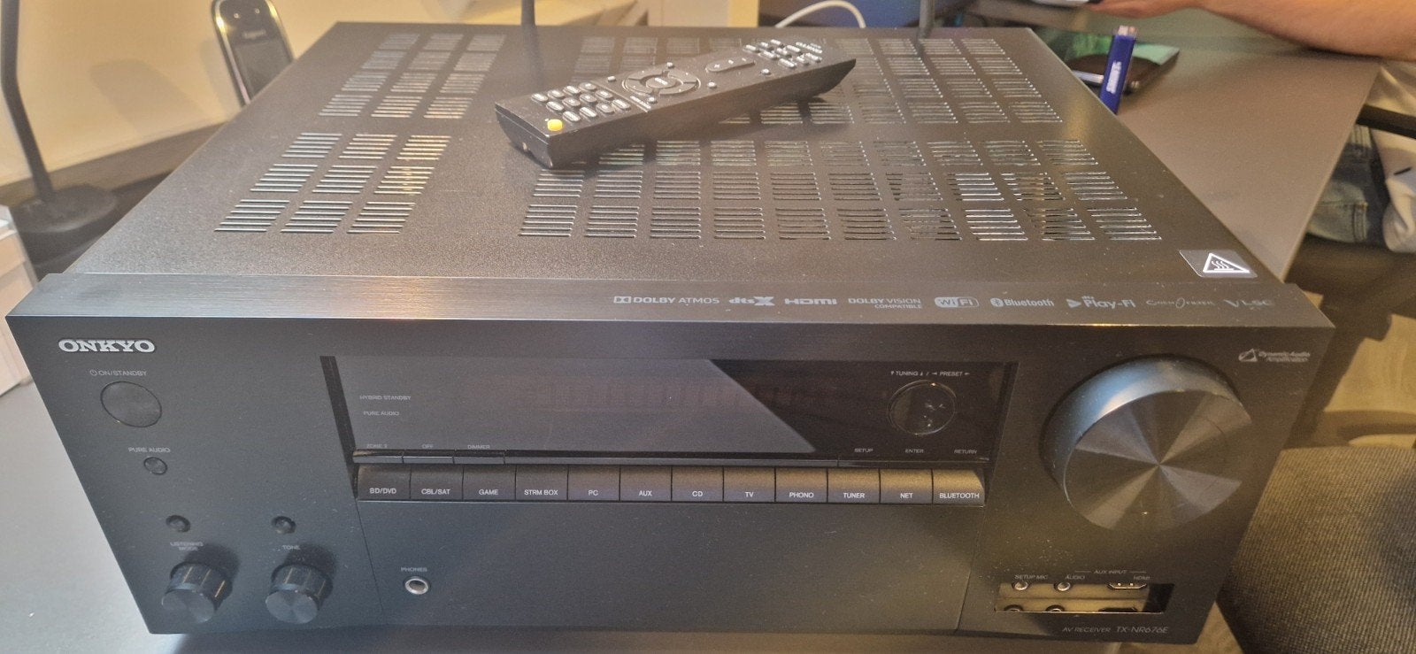 Onkyo TX-NR676E AV Receiver  Dolby Atmos, DTS:X, 7.2-kanaals, Gebruikt, Ophalen of Verzenden, 120 watt of meer, Onkyo