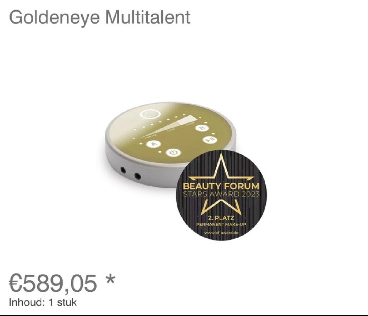 Pigmentation- Goldeneye Multitalent +dermograph sls, Gehele gezicht, Nieuw, Ophalen of Verzenden, Toebehoren