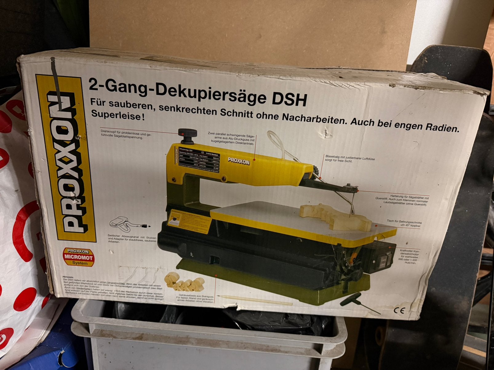 Proxxon DSH figuurzaagmachine, 1 x gebruikt, Ophalen, Zo goed als nieuw, Minder dan 600 watt, Figuurzaag