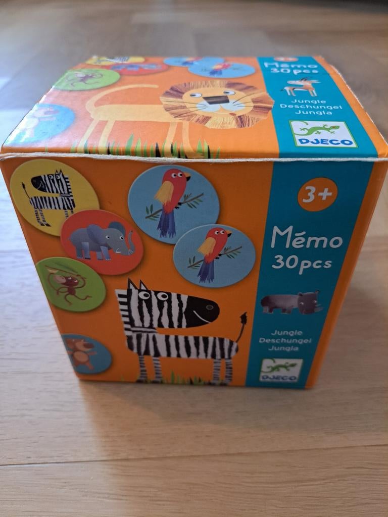 Djeco Mémo 30 pcs Jungle, Ophalen of Verzenden, Zo goed als nieuw