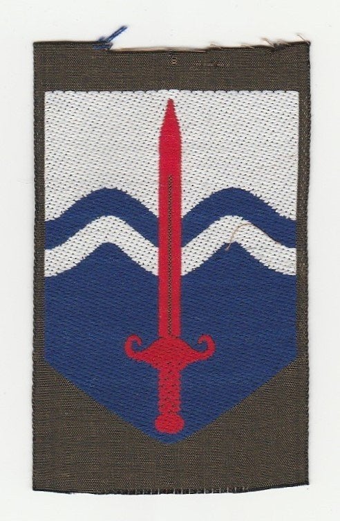 Embleem Nationaal Territoriaal Commando (kleur),, Verzamelen, Ophalen of Verzenden, Landmacht, Nederland, Embleem of Badge