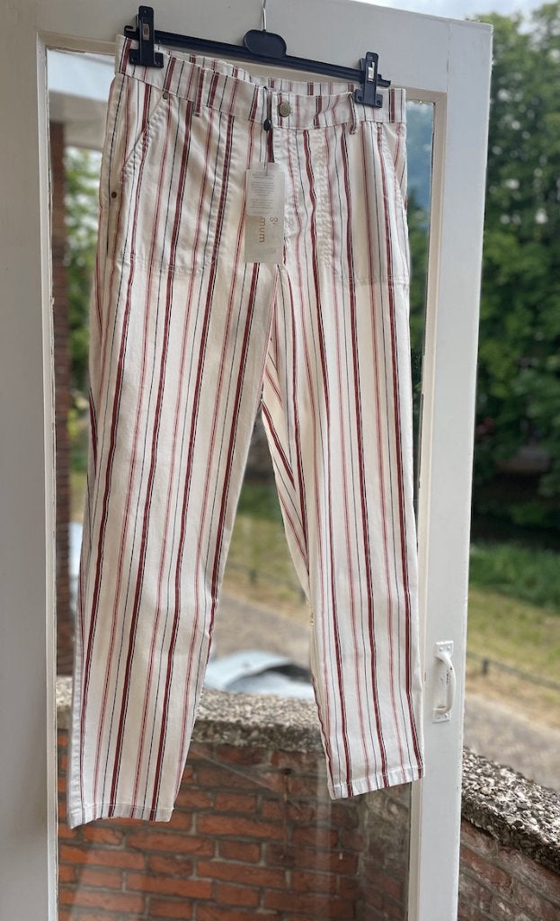 NIEUW Summum gestreepte zomerbroek katoen mt 38, Maat 38/40 (M), Summum Woman, Nieuw, Lang